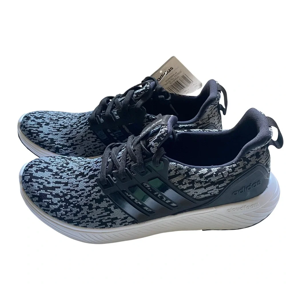 Adidas Runigma M Mens Black Gray Cloudfoam‎ Running Shoes CL7533 Size 9.5 NWOB